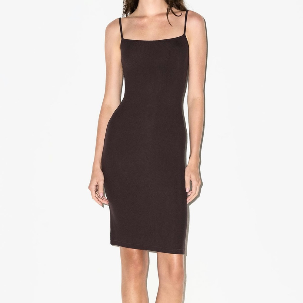 SKIMS Black Midi Dress Soft Lounge